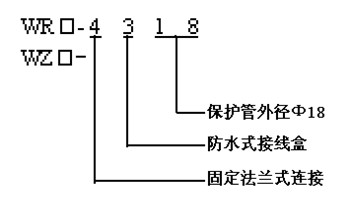 法蘭連接熱(rè)套熱(rè)電(diàn)偶(熱(rè)電(diàn)阻)型譜