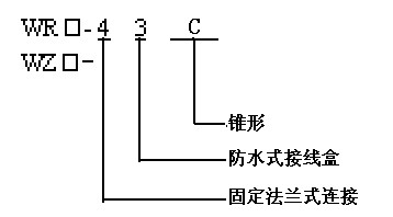 錐形管法蘭連接熱(rè)電(diàn)偶(熱(rè)電(diàn)阻)型譜