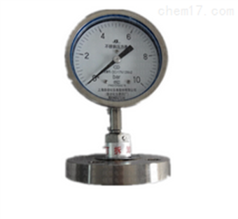 法蘭不(bù)鏽鋼膜片壓力表YPF-100B-F