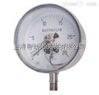 YXC-150T徑向帶後邊電(diàn)接點壓力表 0-0.1Mpa