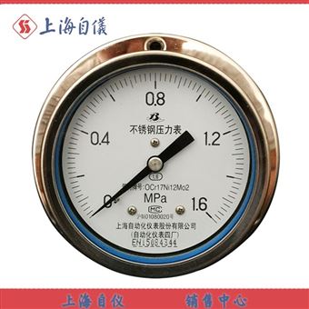 Y-100ZT軸向帶前邊壓力表