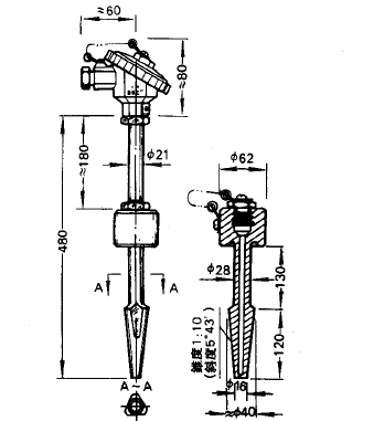WRNR-01、WRER-01電(diàn)阻測溫專用(yòng)熱(rè)電(diàn)偶