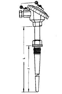 WZP2-631A固定螺紋防水(shuǐ)式錐形套管雙支熱(rè)電(diàn)阻安裝圖片