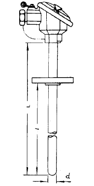 WZP2-420A固定法蘭防濺雙支裝配式熱(rè)電(diàn)阻安裝圖片