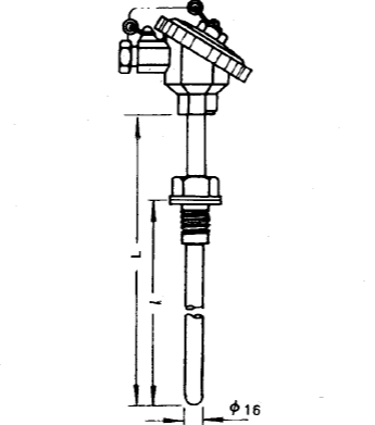 WRE2-230固定螺紋防水(shuǐ)雙支裝配式熱(rè)電(diàn)偶安裝圖片