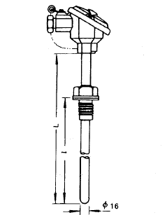 WRN-220A無固定防濺裝配式熱(rè)電(diàn)偶安裝圖片
