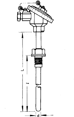 WZP2-230固定螺紋防水(shuǐ)雙支裝配式熱(rè)電(diàn)阻安裝圖片