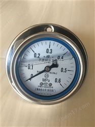 Y-63/BF/Z不(bù)鏽鋼軸向帶邊耐震壓力表0-0.1Mpa